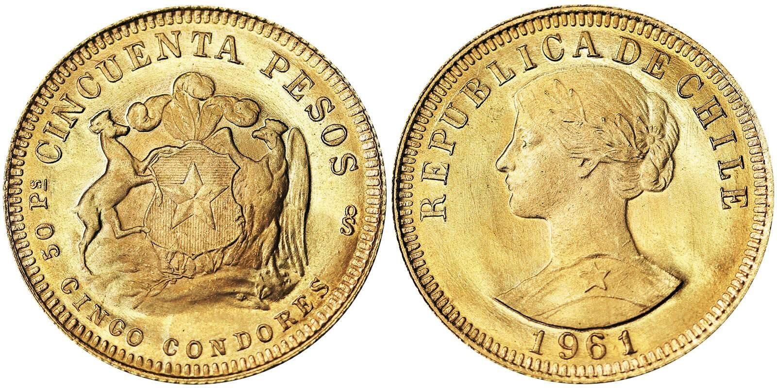 Cile, 50 Pesos 1961 FDC